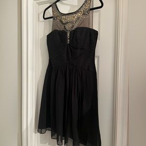 BCBGMaxAzria Embellished Beaded Black Dress, Size 6
